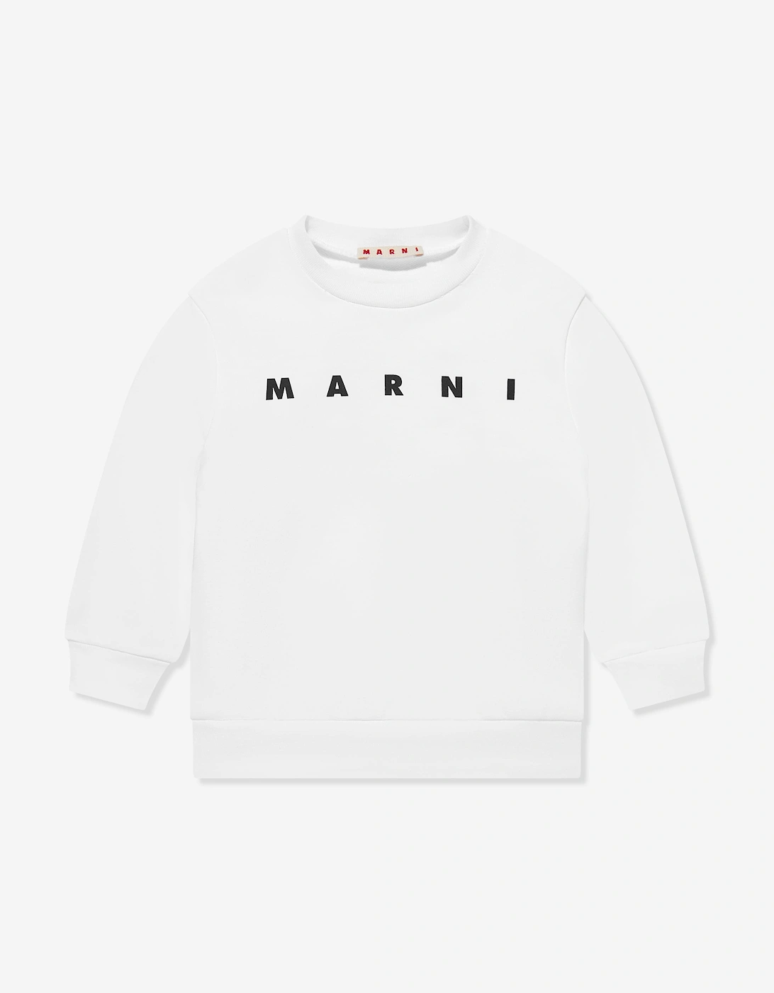 Marni Girls White Logo Sweatshirt In  4 Years Size 4 Yrs Kids
