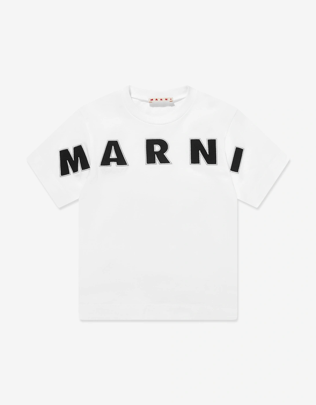 Marni Girls White 'S Logo T-Shirt In  14 Years Size 14 Yrs Kids