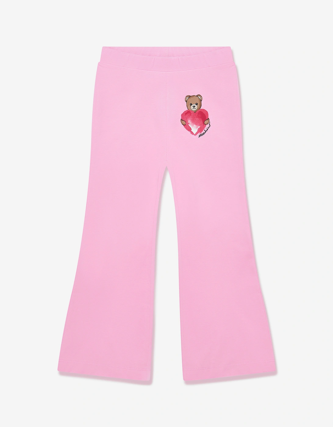 Girls Teddy Heart Trouser Set in Pink