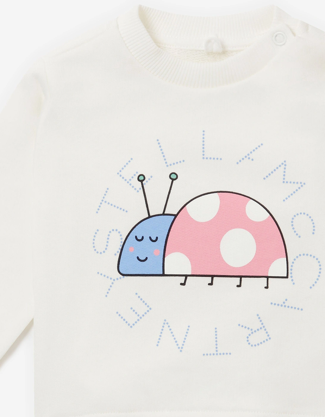 Baby Girls Ladybird Logo Sweatshirt in Ivory