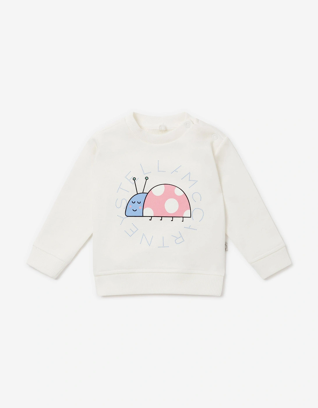 Baby Girls Ladybird Logo Sweatshirt in Ivory, 5 of 4