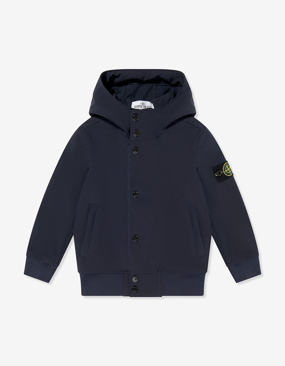 Boy Hooded Bomber Jacket in Navy, 5 of 4