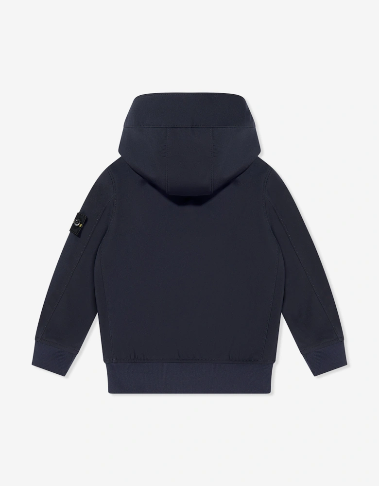 Boy Hooded Bomber Jacket in Navy