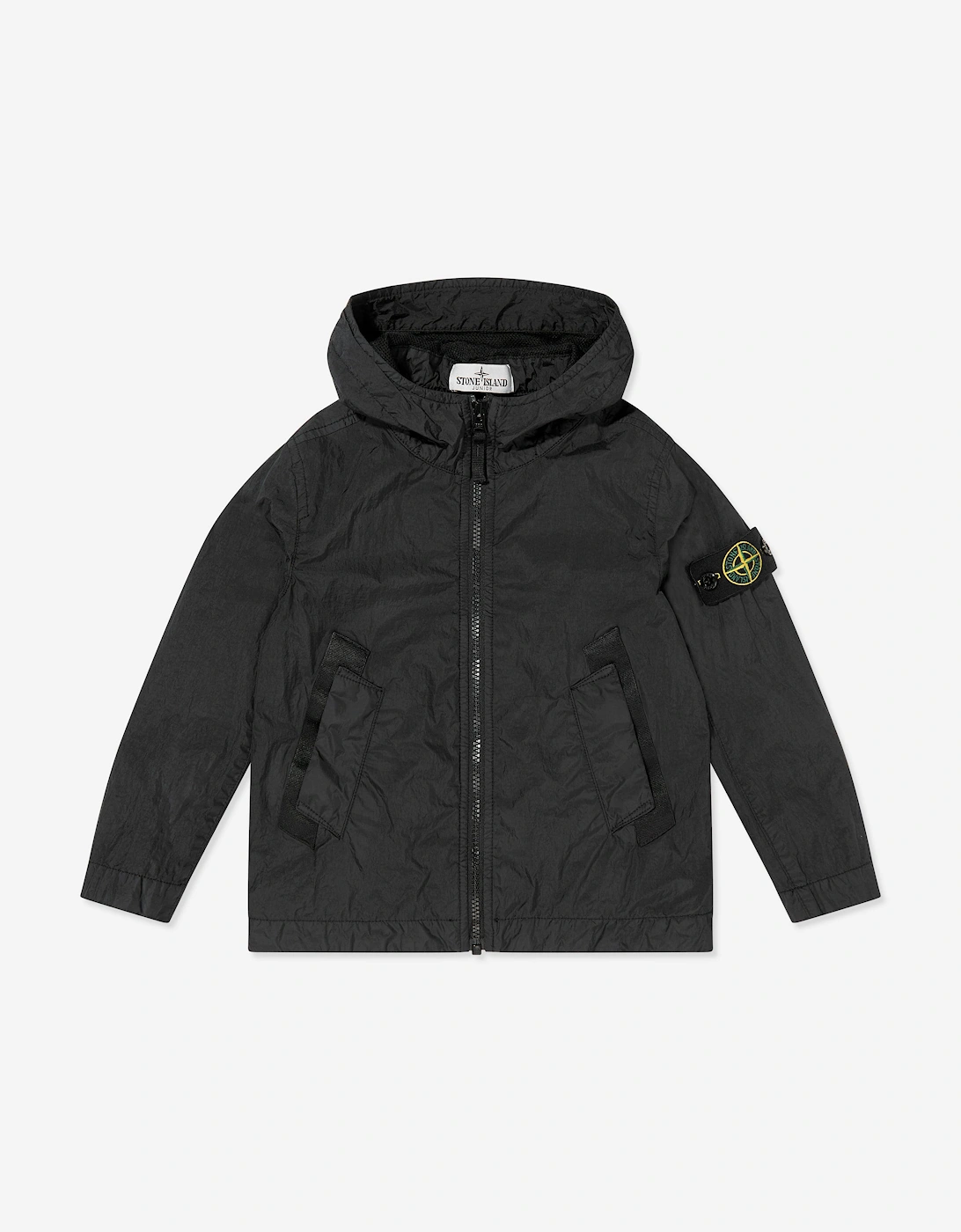 Boys Lightweight Ripstop Jacket in Black, 5 of 4
