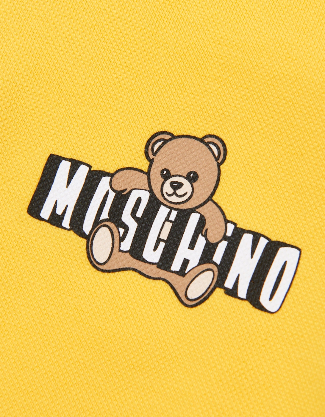 Boys Teddy Bear Logo Polo Shirt in Yellow