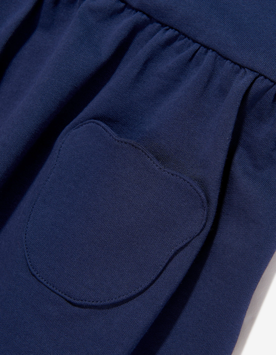 Baby Girls Bear Pocket Dress in Navy