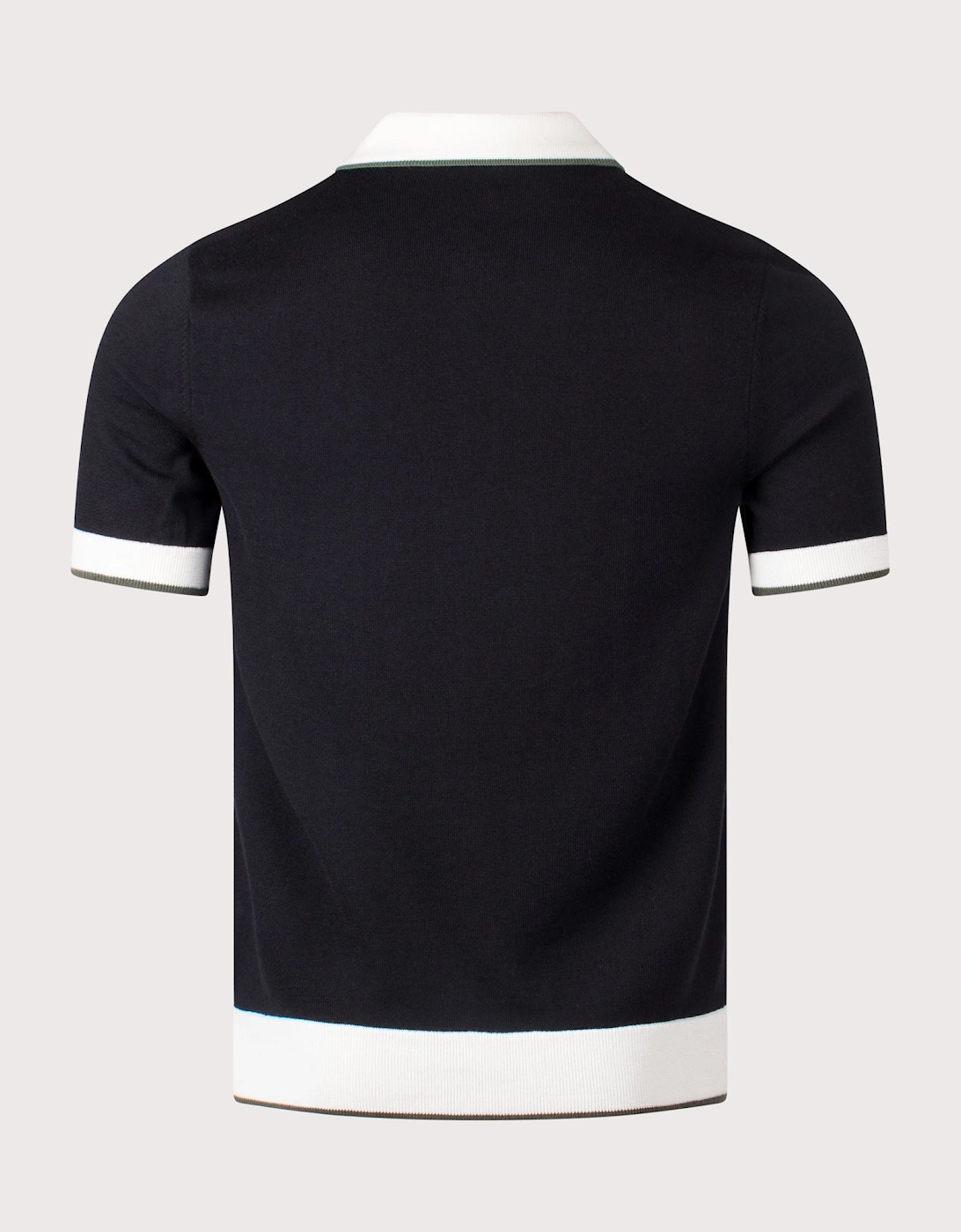 Contrast Tipped Knitted Polo Shirt
