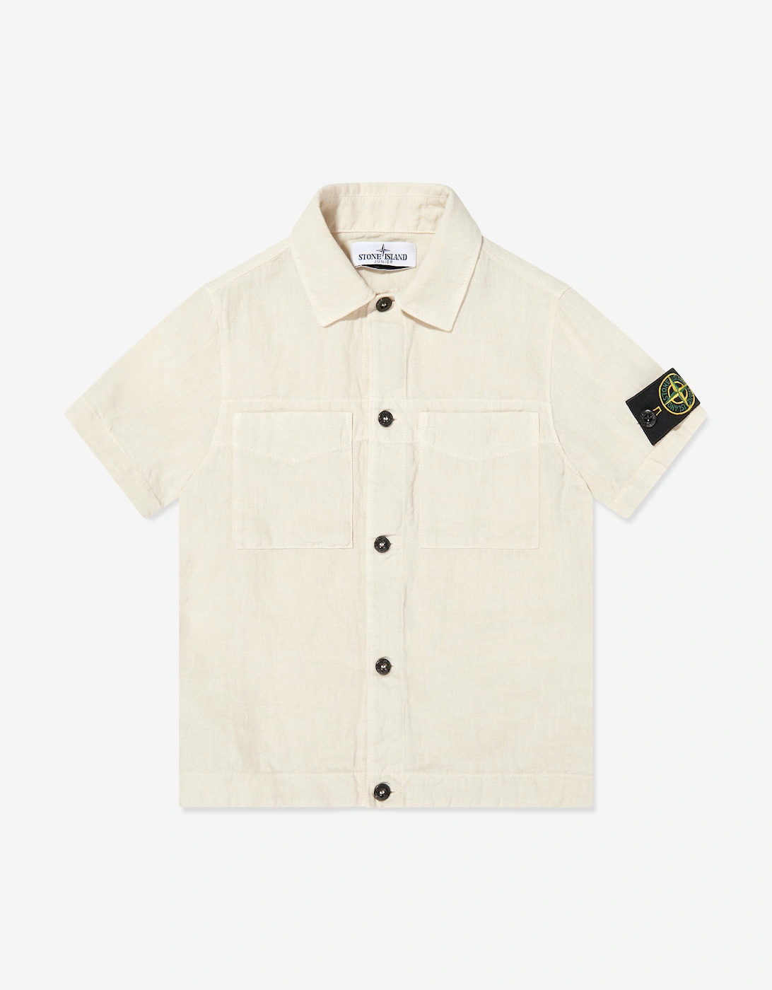 Boys Linen Pocket Shirt in Ivory, 5 of 4