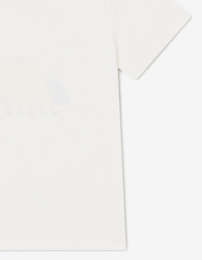 Girls Ladybird Logo T-Shirt in Ivory