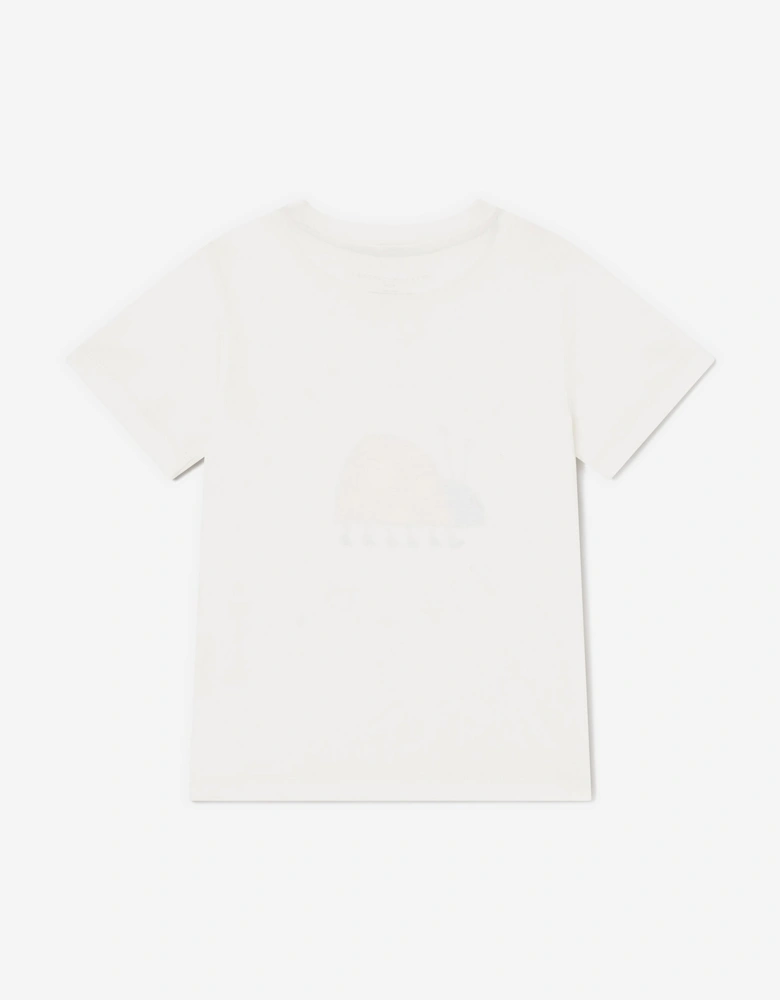 Girls Ladybird Logo T-Shirt in Ivory