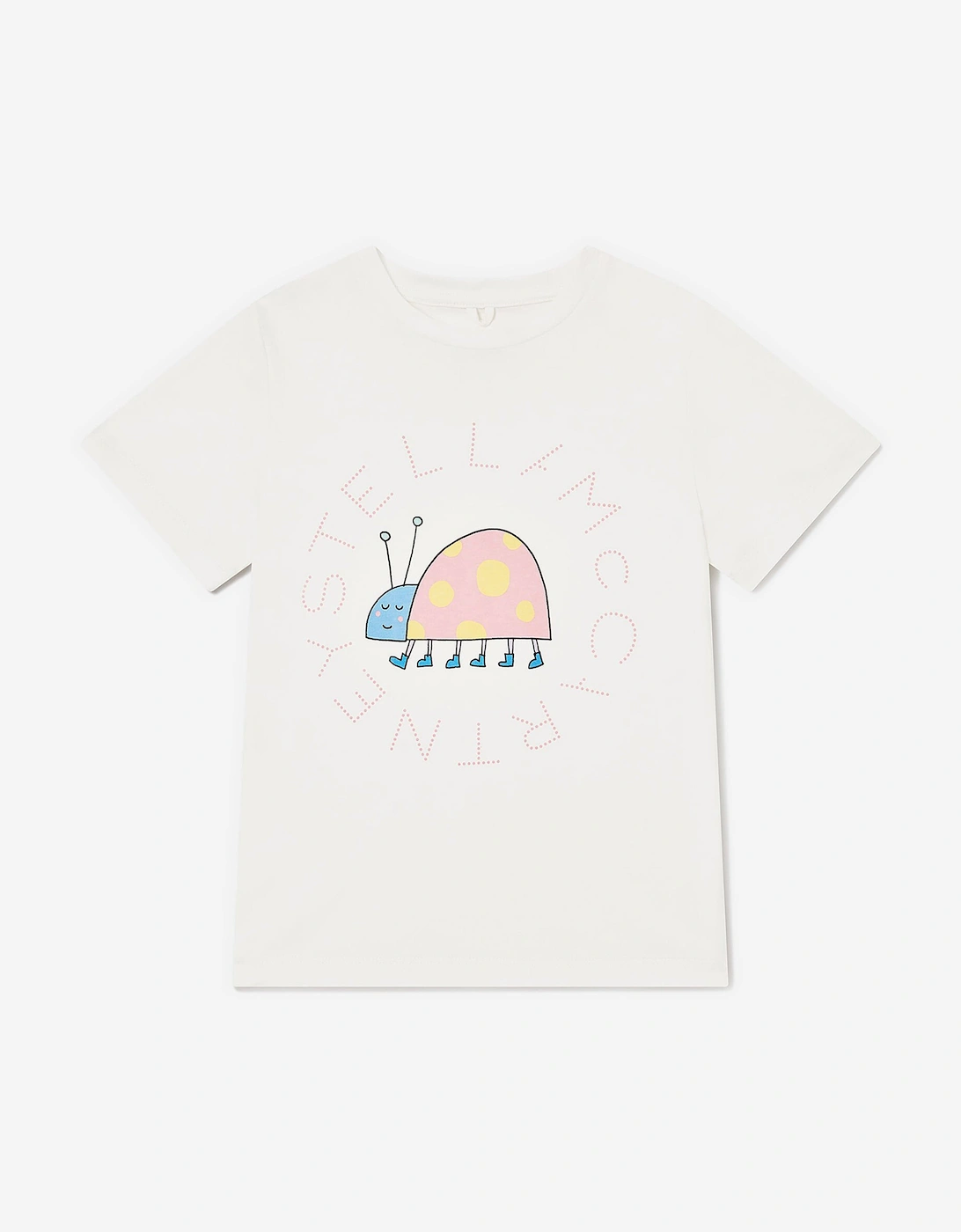 Stella Mccartney Girls Cream Ladybird Logo T-Shirt In Ivory  5 Years Size 5 Yrs Kids