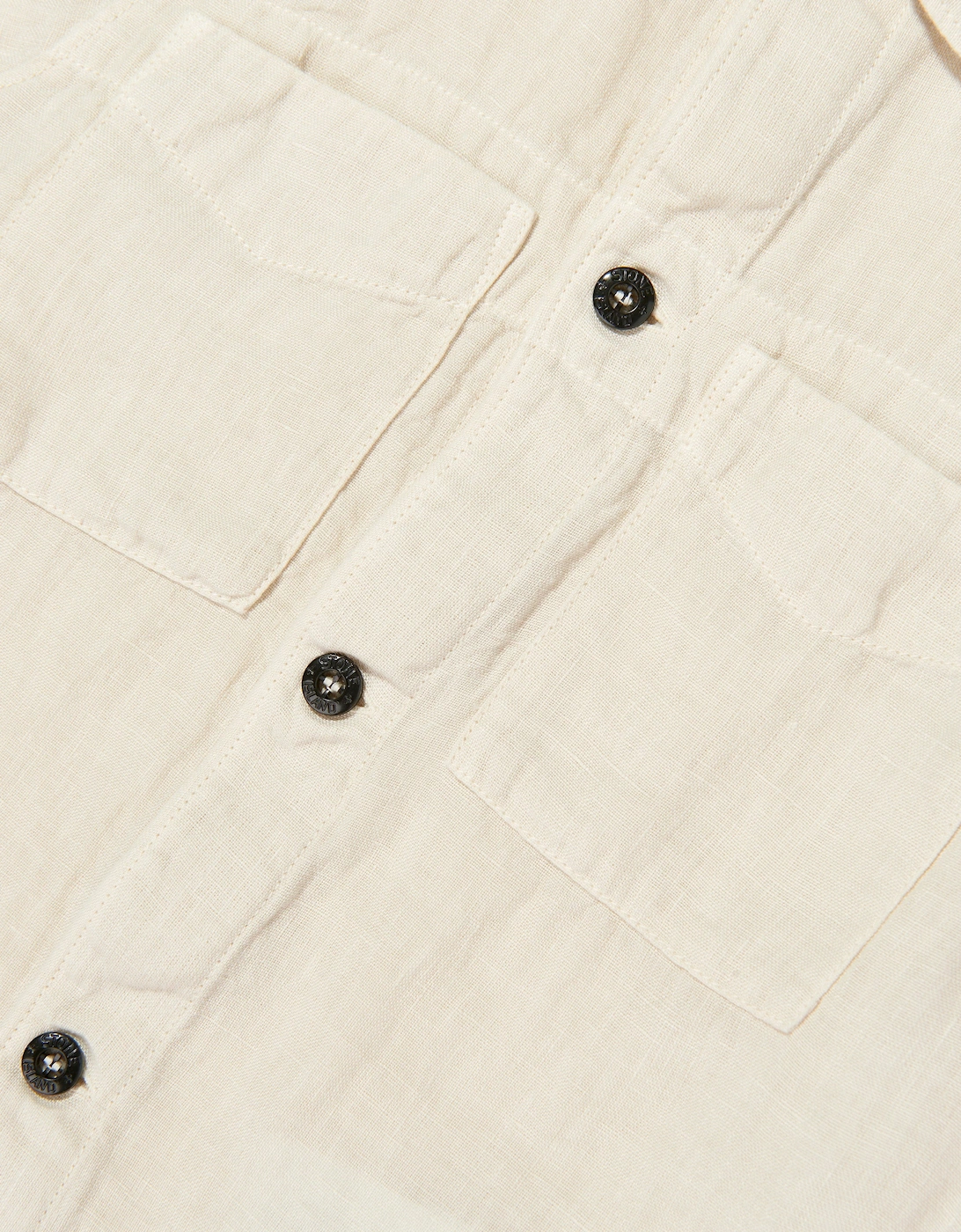 Boys Linen Pocket Shirt in Ivory