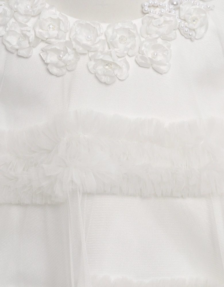 Girls Occasion Dress with Headband in Ivory