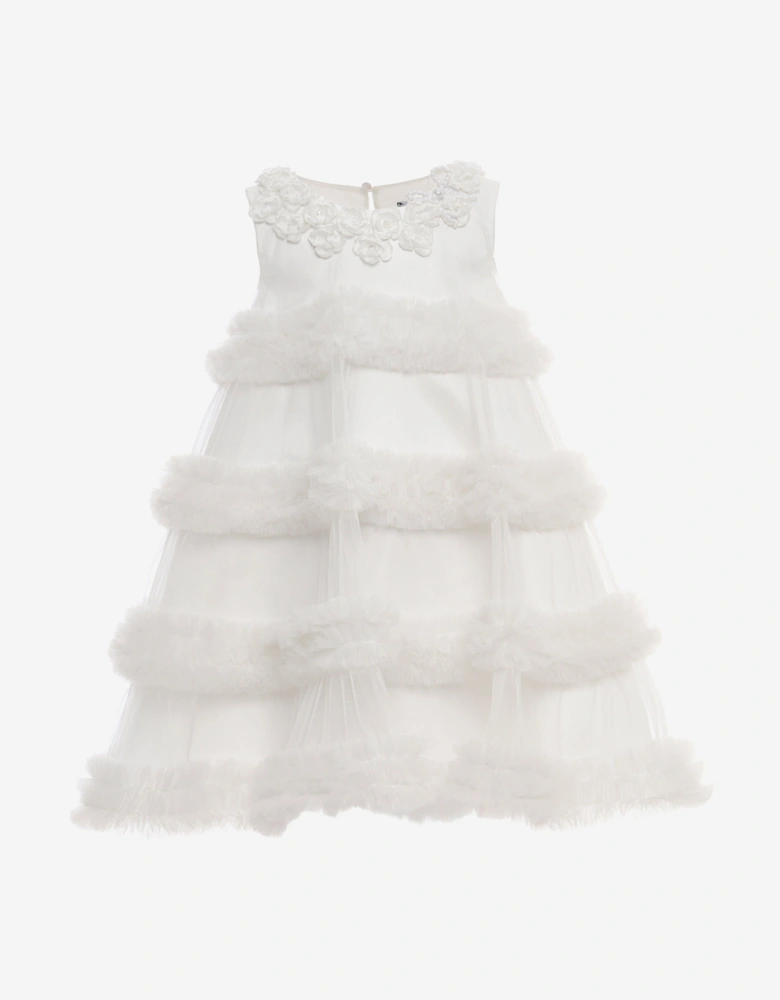 Girls Occasion Dress with Headband in Ivory