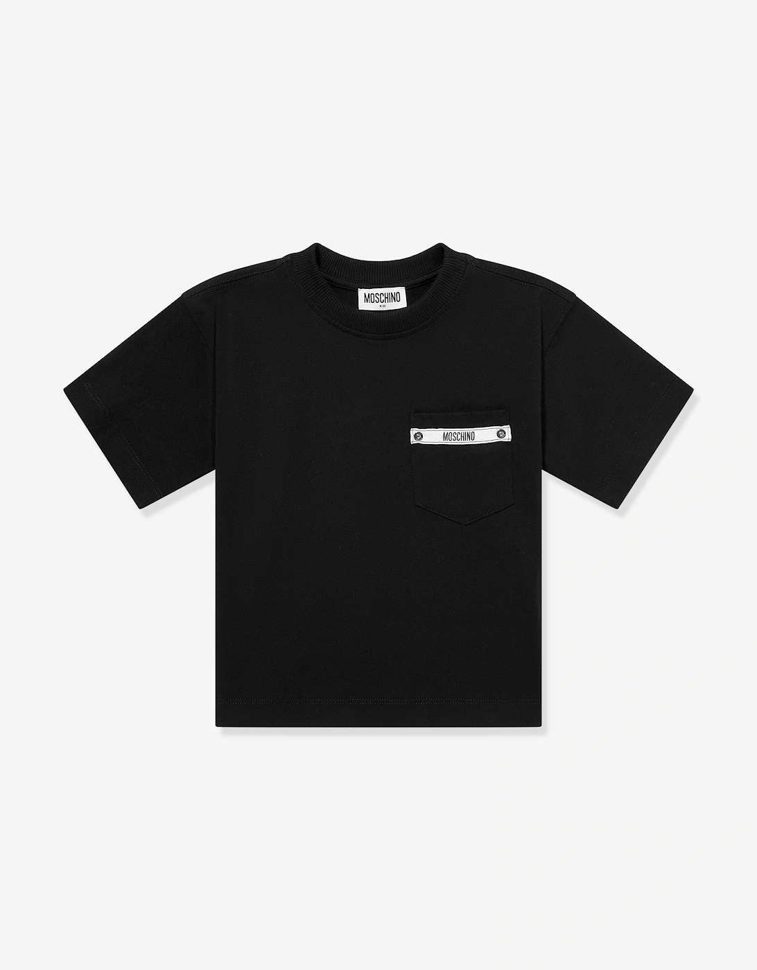 Boys Logo Pocket T-Shirt in Black, 5 of 4
