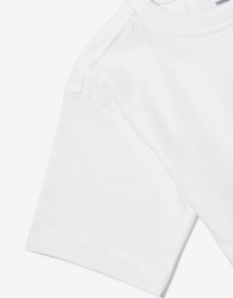 Kids Teddy Bear Logo T-Shirt in White