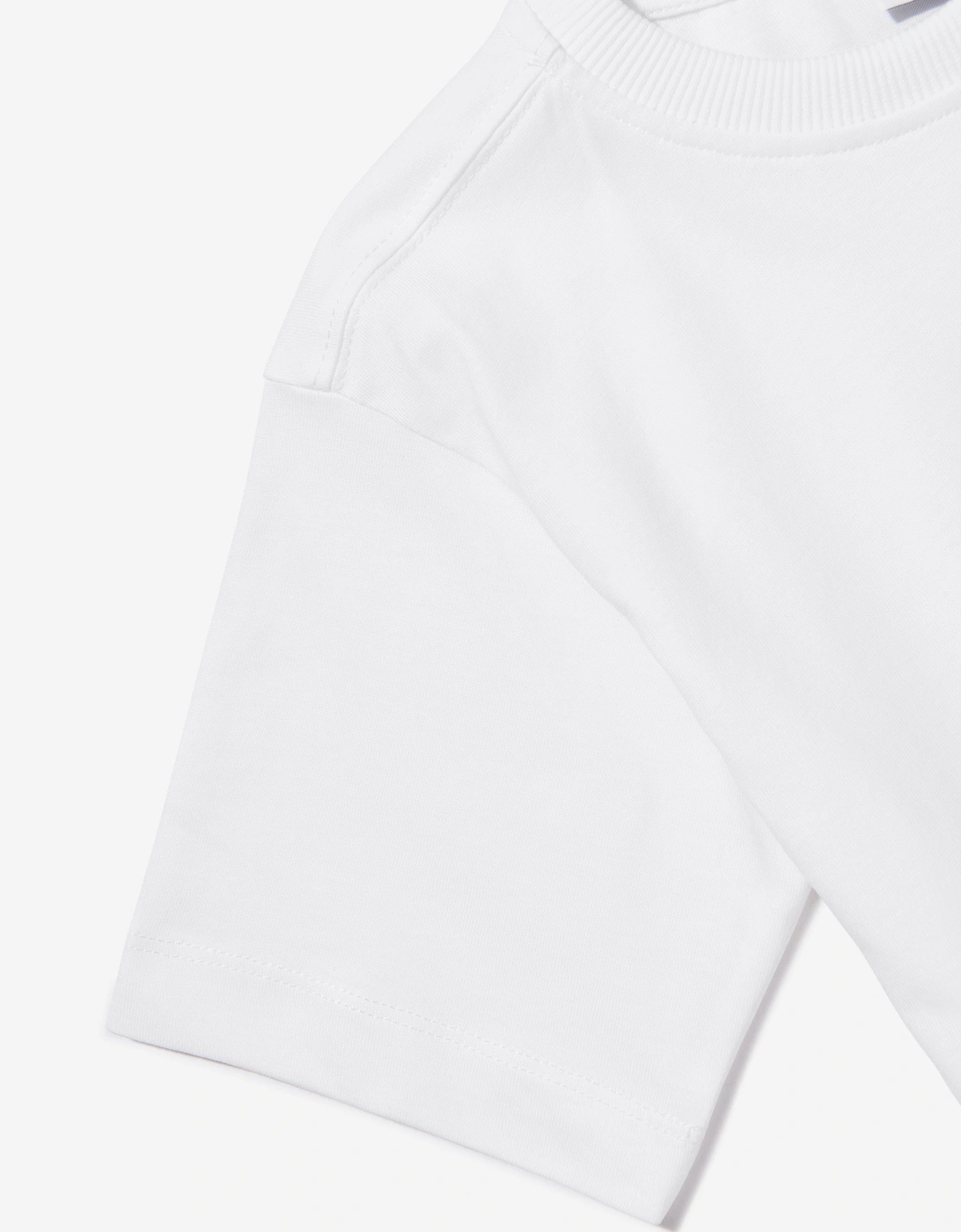 Kids Teddy Bear Logo T-Shirt in White