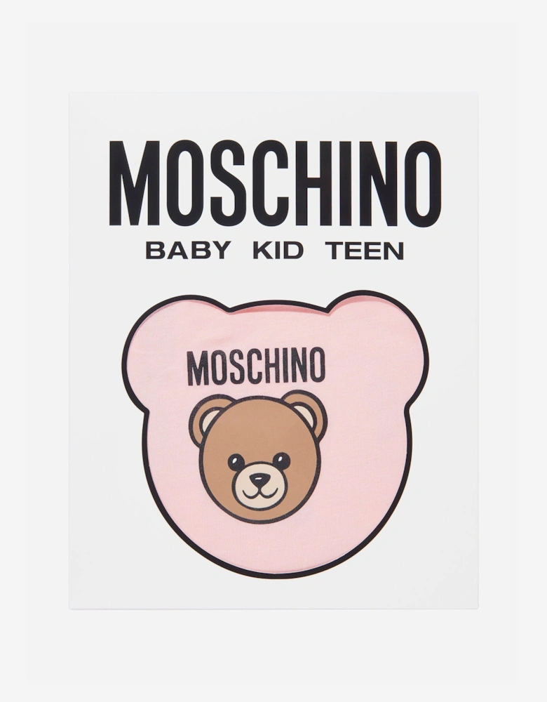 Baby Girls Bear Logo babygrow Set in Pink