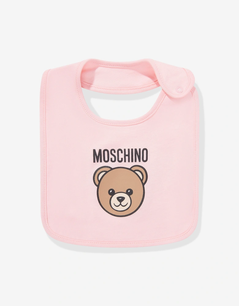 Baby Girls Bear Logo babygrow Set in Pink