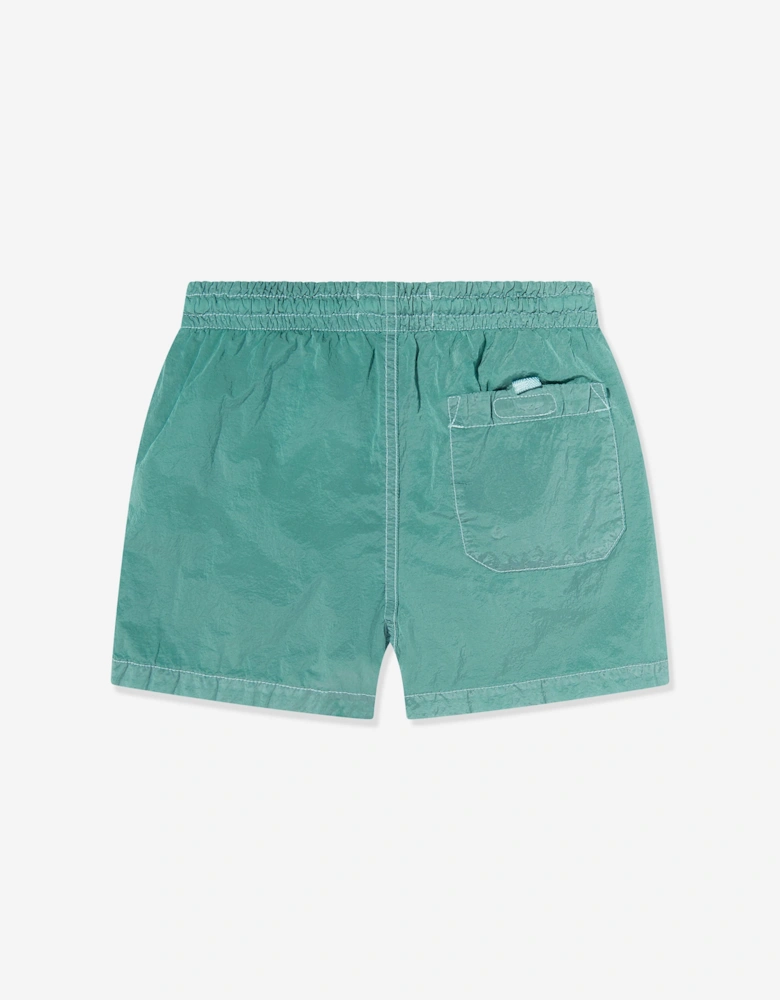 Boys Compass Logo Swim Shorts in Green