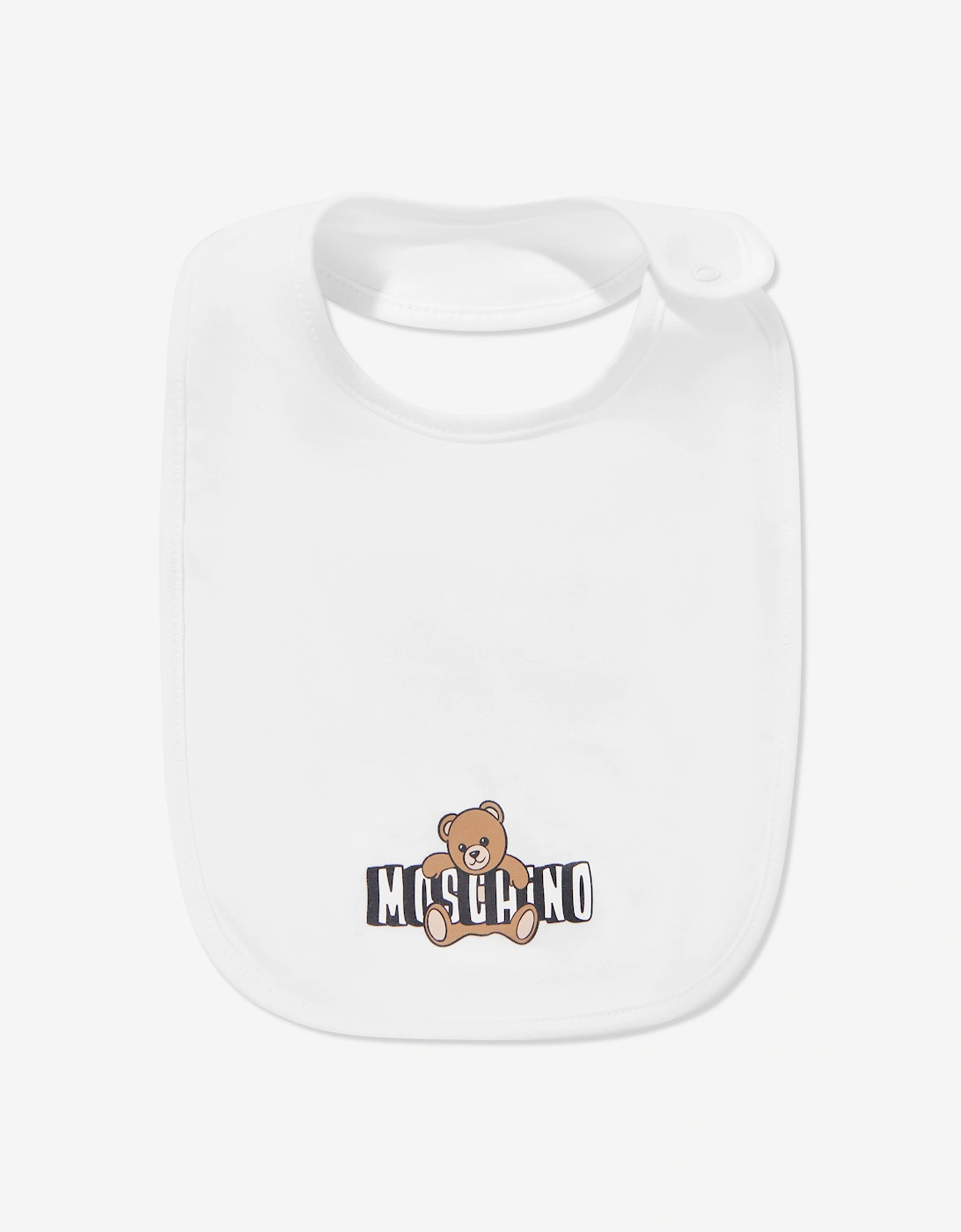 Baby Teddy Bear Logo Babygrow Set in White