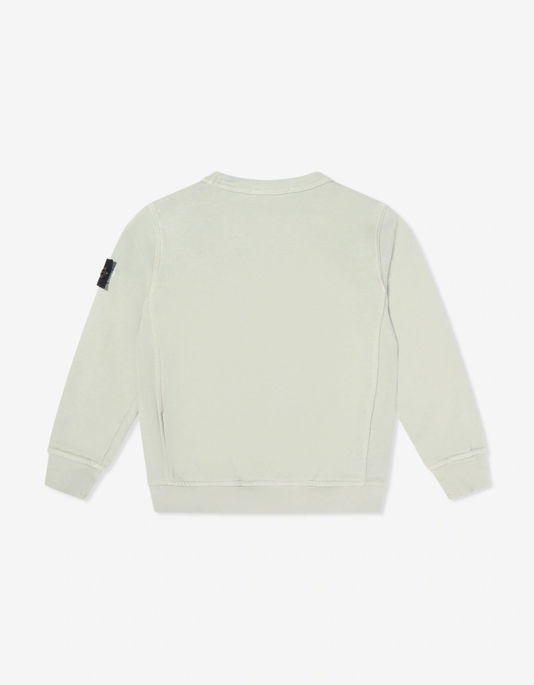 Boys Cotton Fleece Sweatshirt in Grey