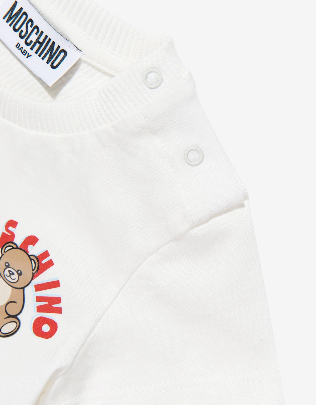 Baby Teddy Bear Logo T-Shirt in Ivory