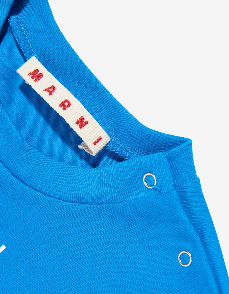 Baby Cotton Logo T-Shirt in Blue