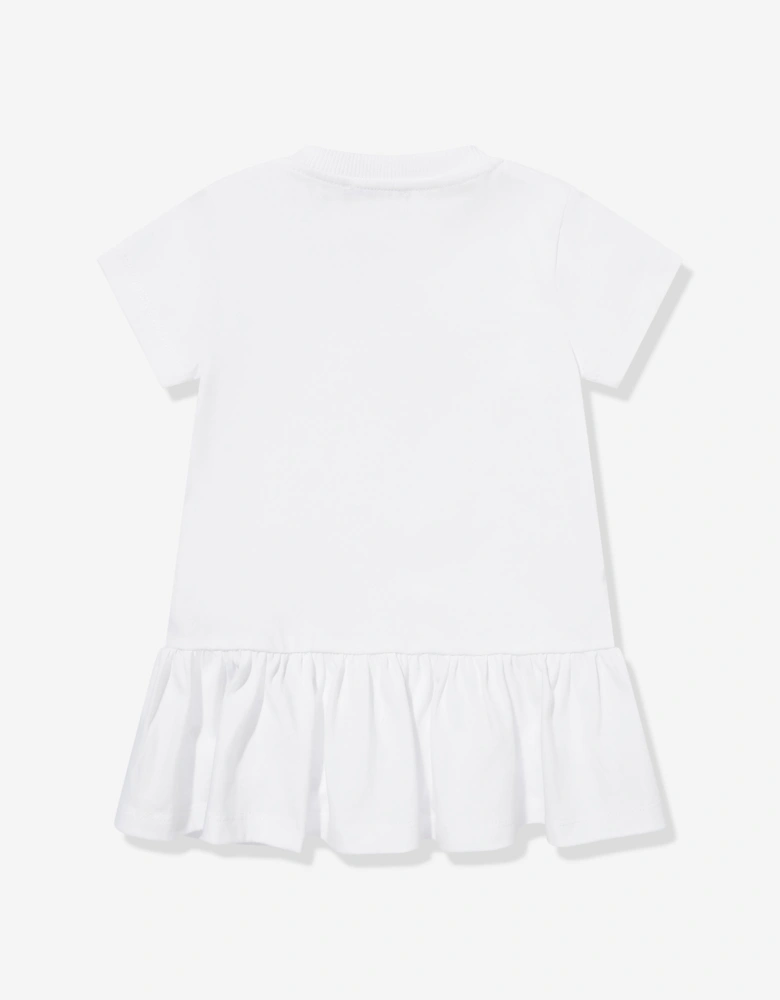Baby Girls Teddy Heart Dress in White