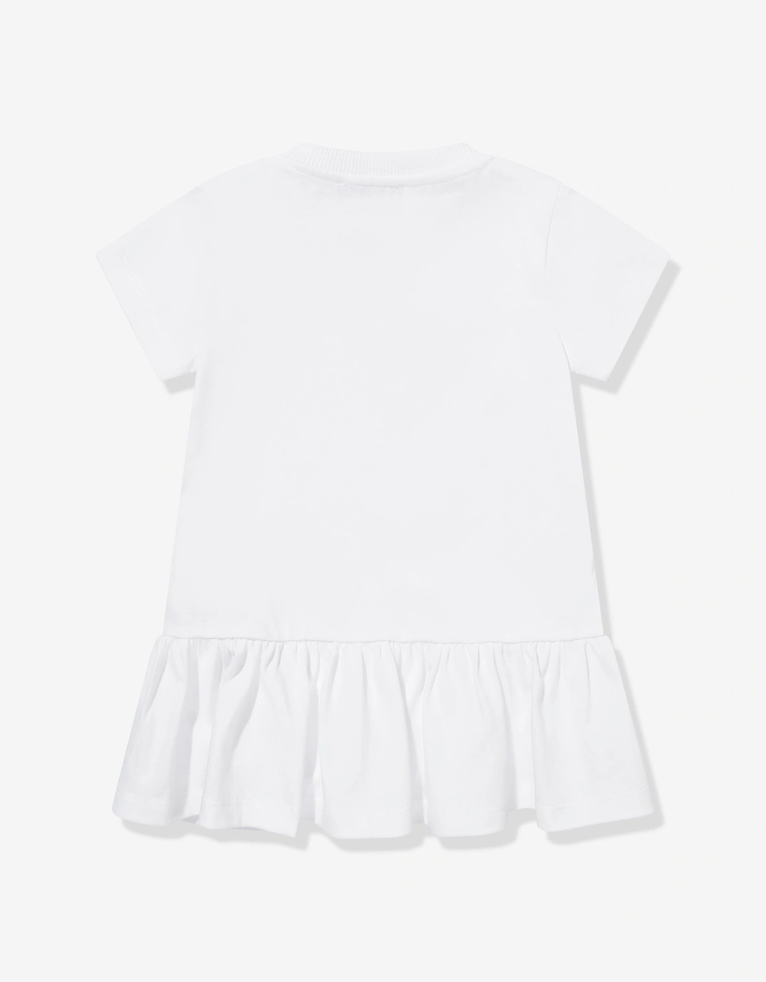 Baby Girls Teddy Heart Dress in White