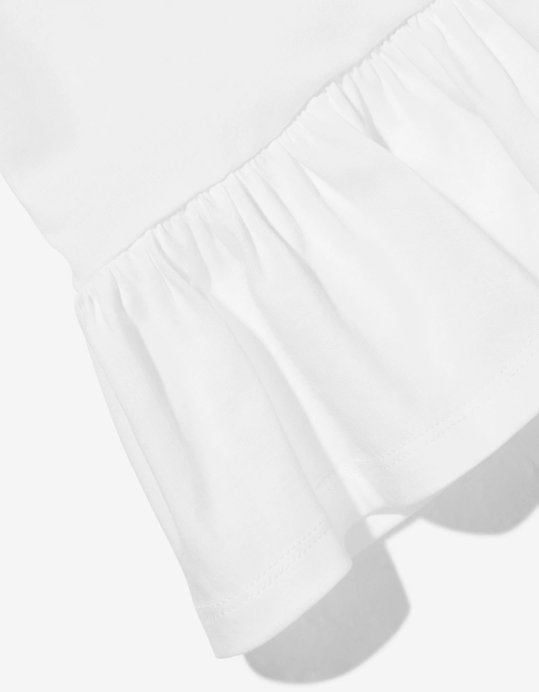 Baby Girls Teddy Heart Dress in White