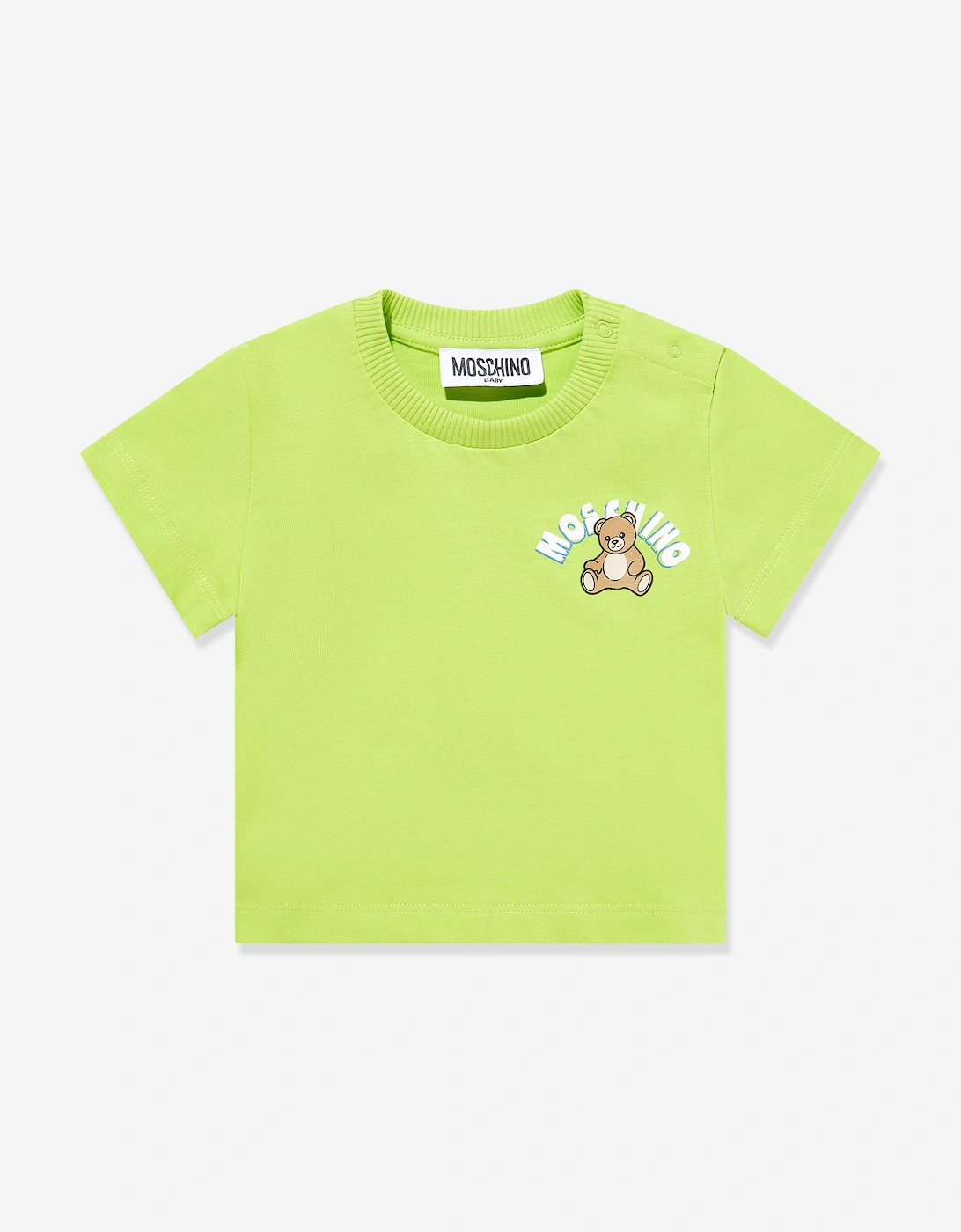 Baby Teddy Bear Logo T-Shirt in Green, 5 of 4