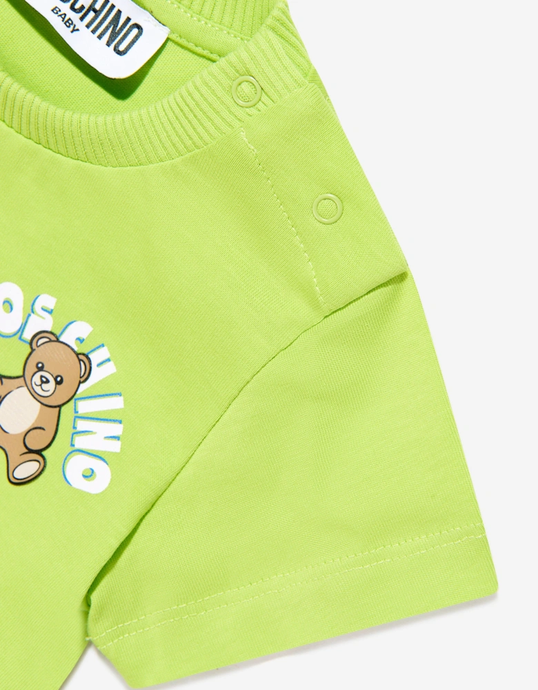 Baby Teddy Bear Logo T-Shirt in Green