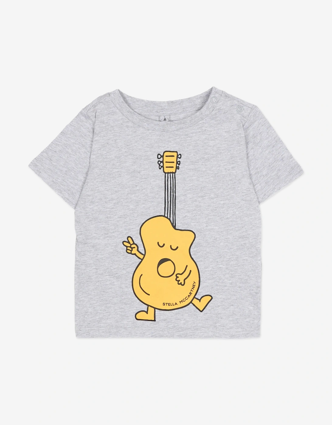 Baby Boys Guitar Print T-Shirt in Grey, 4 of 3