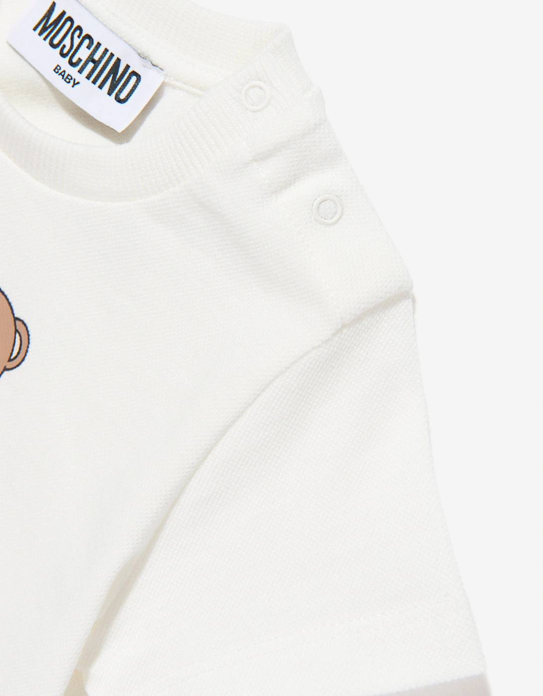 Baby Teddy Bear Logo T-Shirt in Ivory