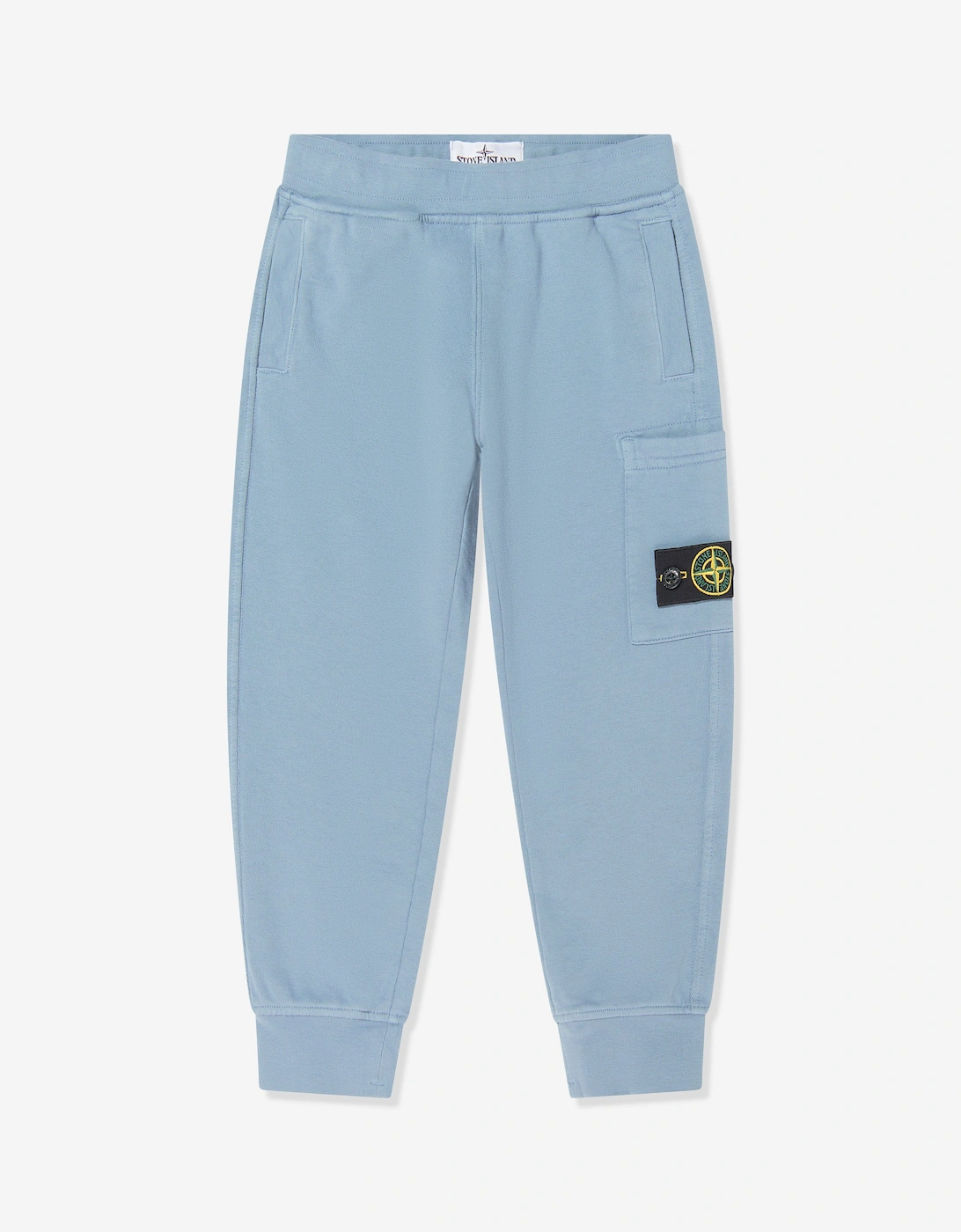 Stone Island Boys Blue 'S Logo Pocket Joggers In - Size: 12 Years Kids