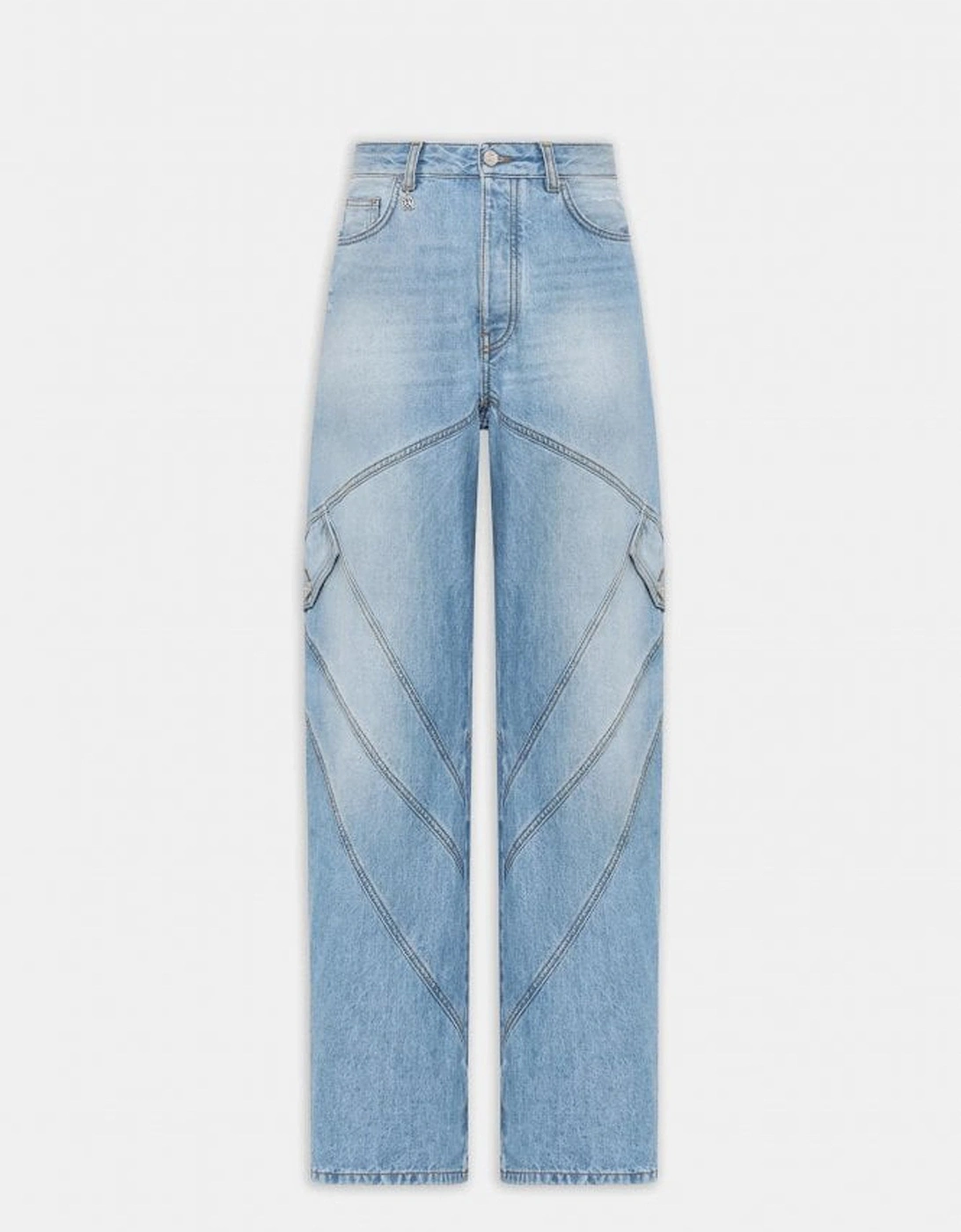 Womens Panelled Jeans Blue, 5 of 4