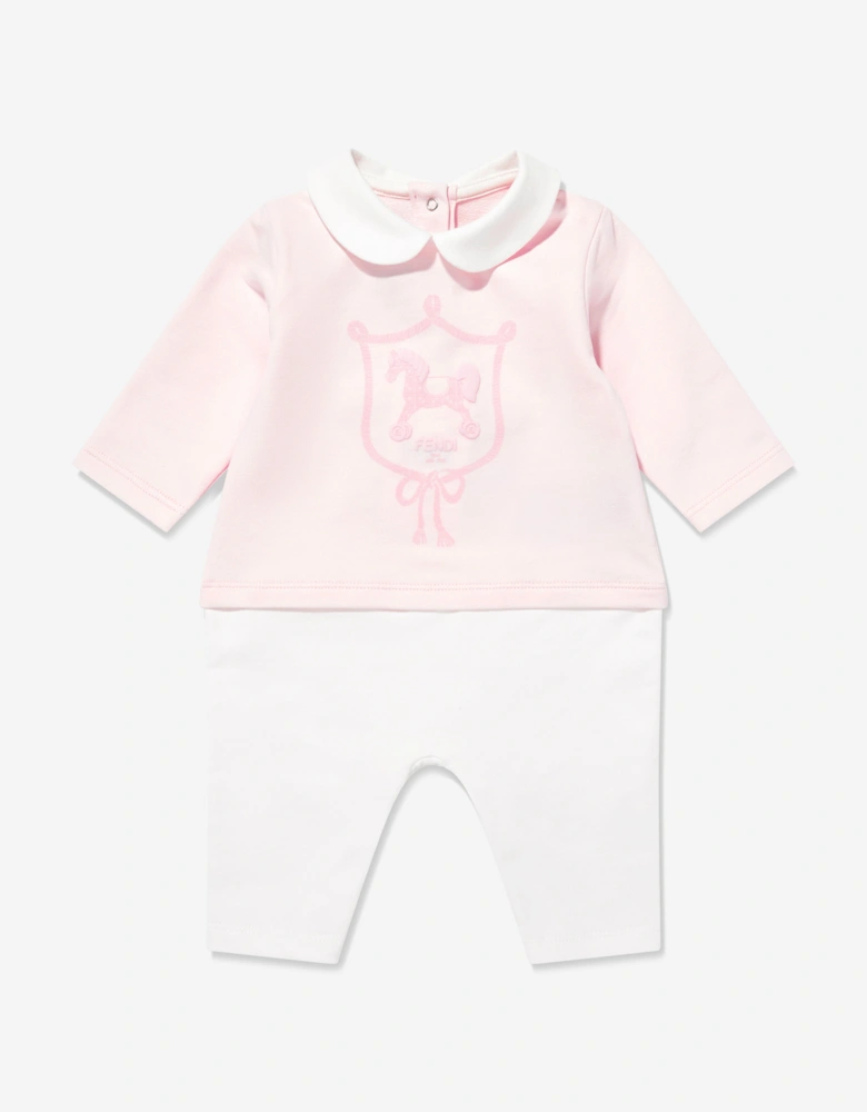 Baby Girls Romper Set in Pink