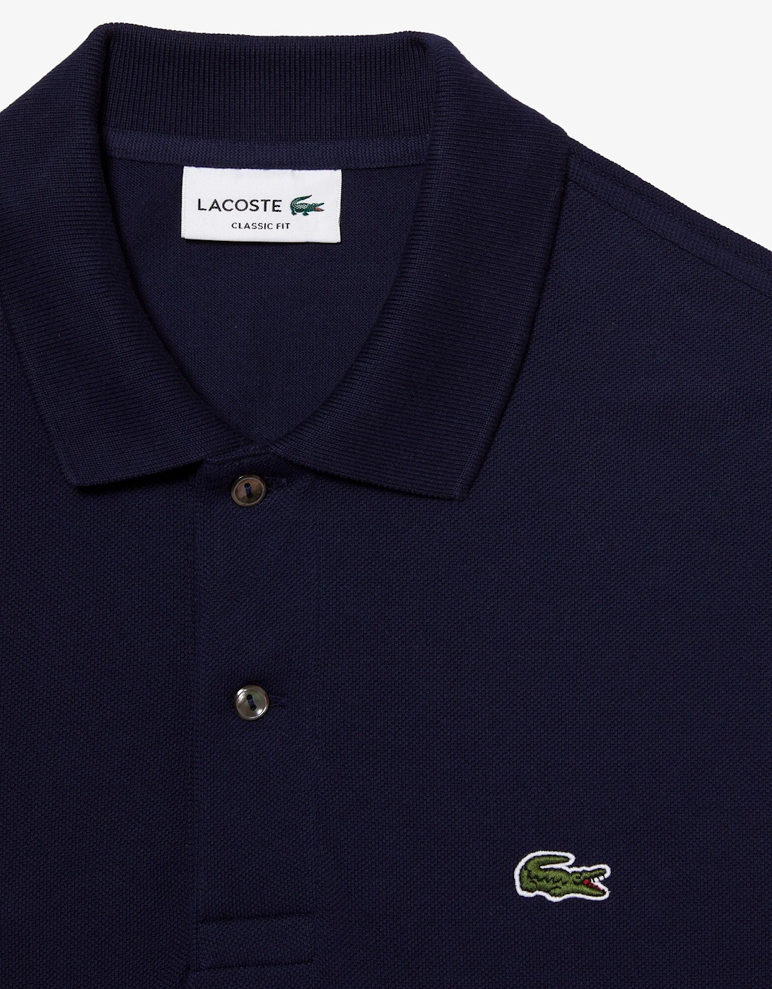 Original L.12.12 Mens Long Sleeve Cotton Polo Shirt - Navy Blue 166