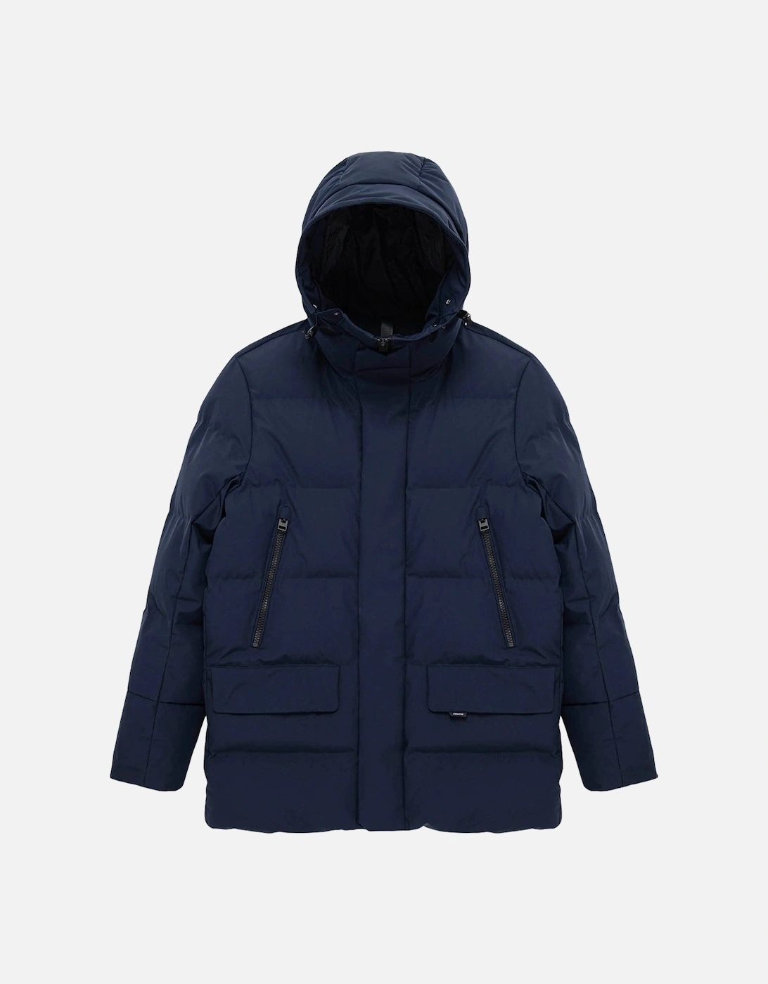 Navy Cassini Quilted Parka Jacket, 4 of 3
