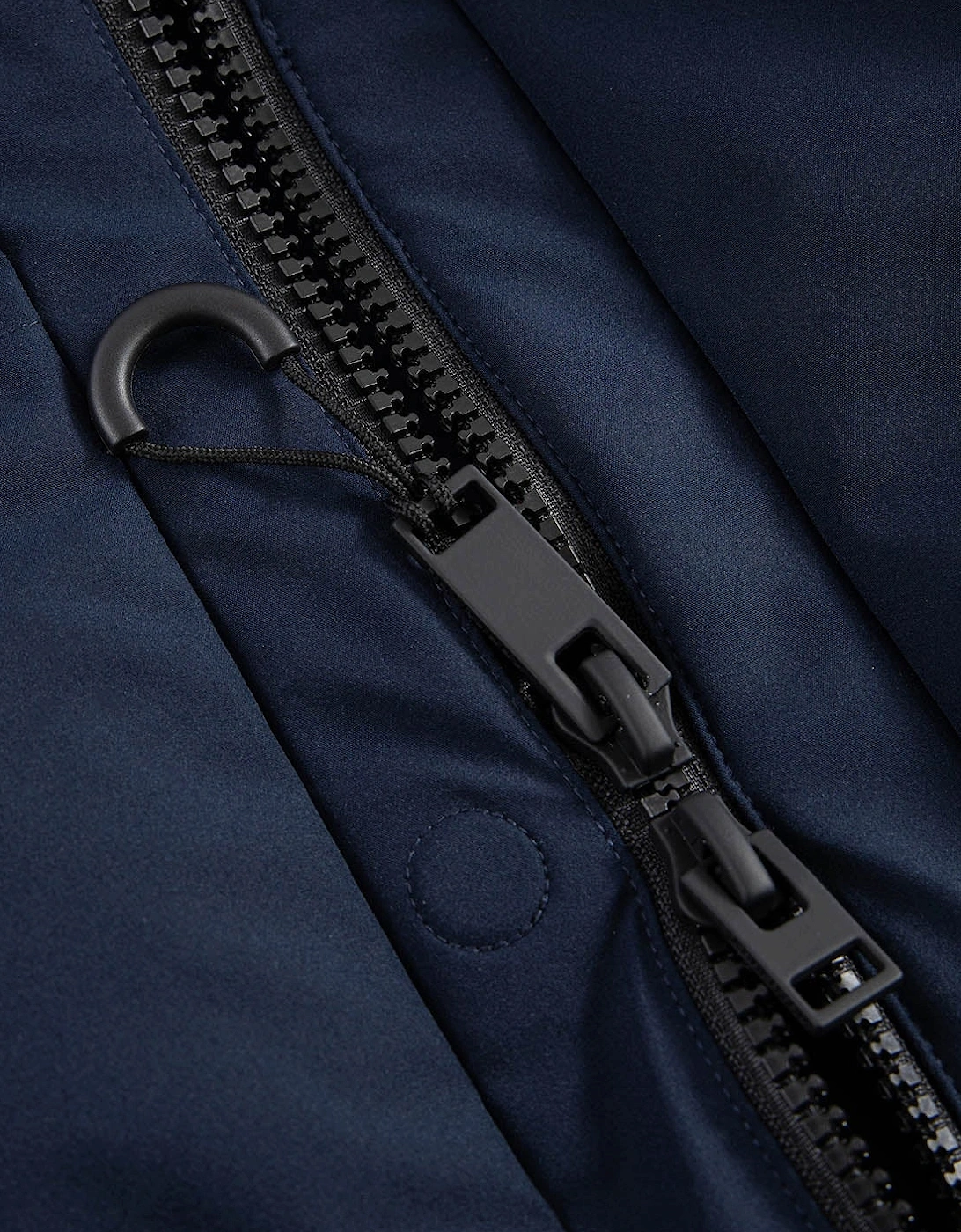 Navy Cassini Quilted Parka Jacket