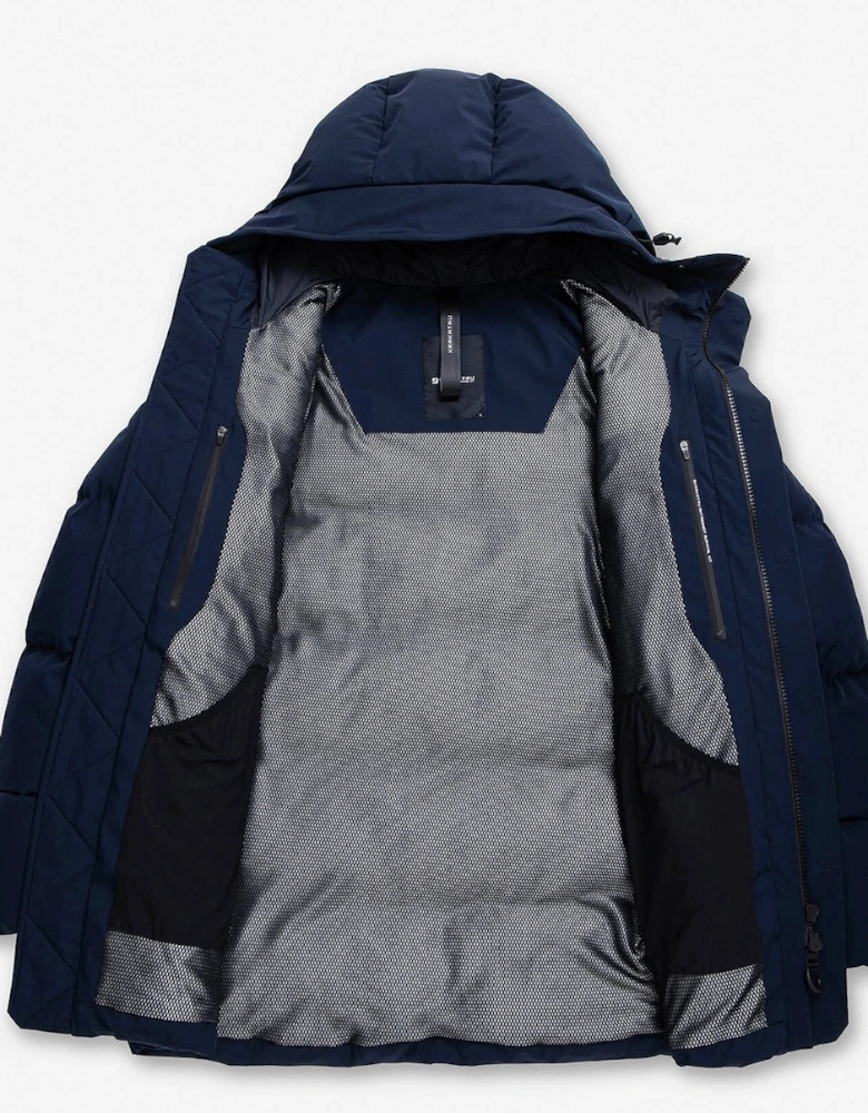 Navy Cassini Quilted Parka Jacket