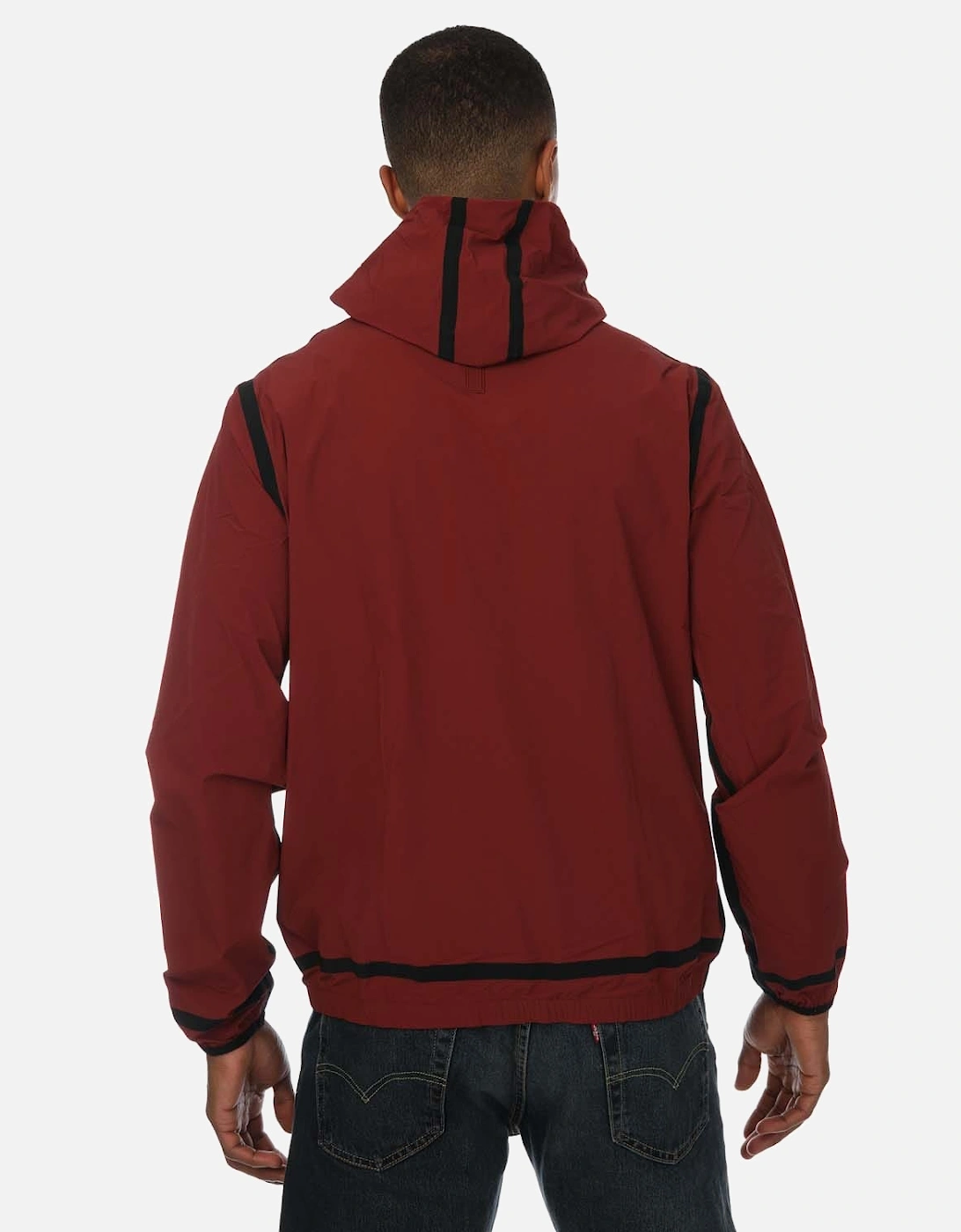 Mens Hooded Lettering Light Zip Jacket