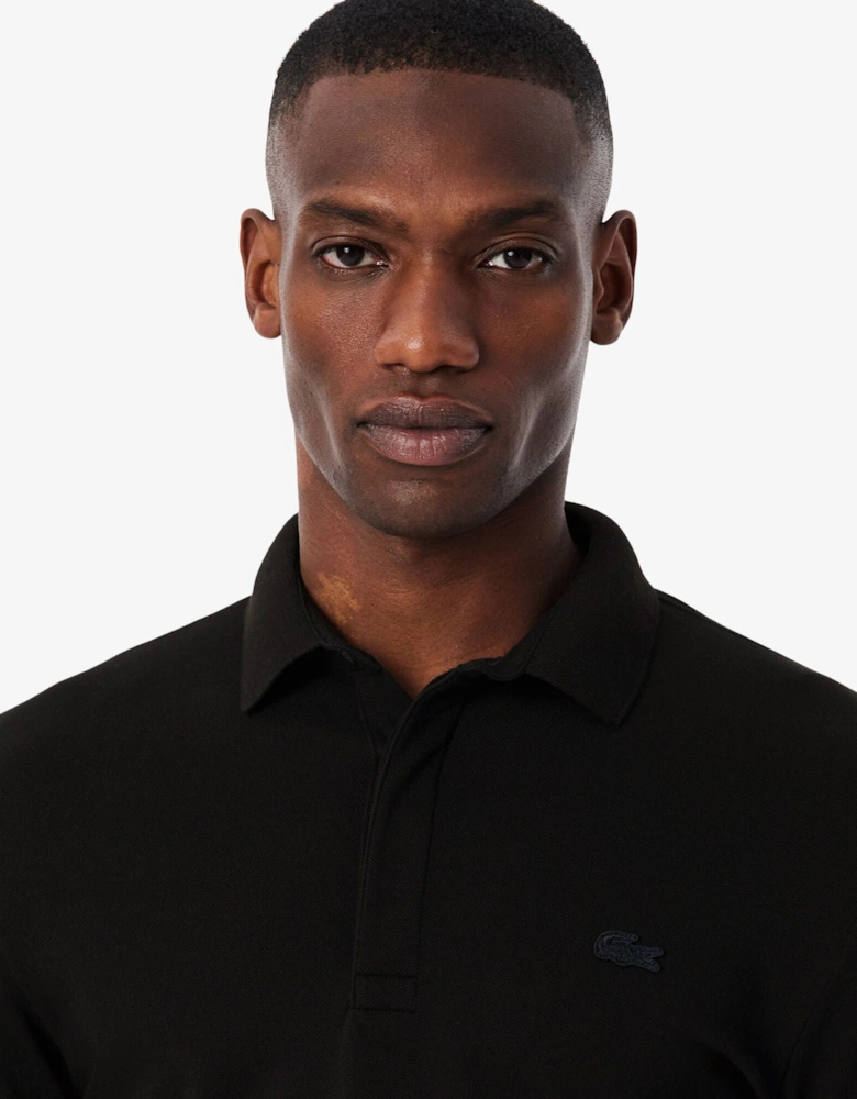Smart Paris Mens Stretch Cotton Polo Shirt - Black 031