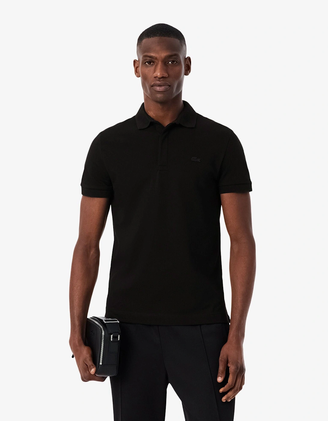 Smart Paris Mens Stretch Cotton Polo Shirt - Black 031, 7 of 6