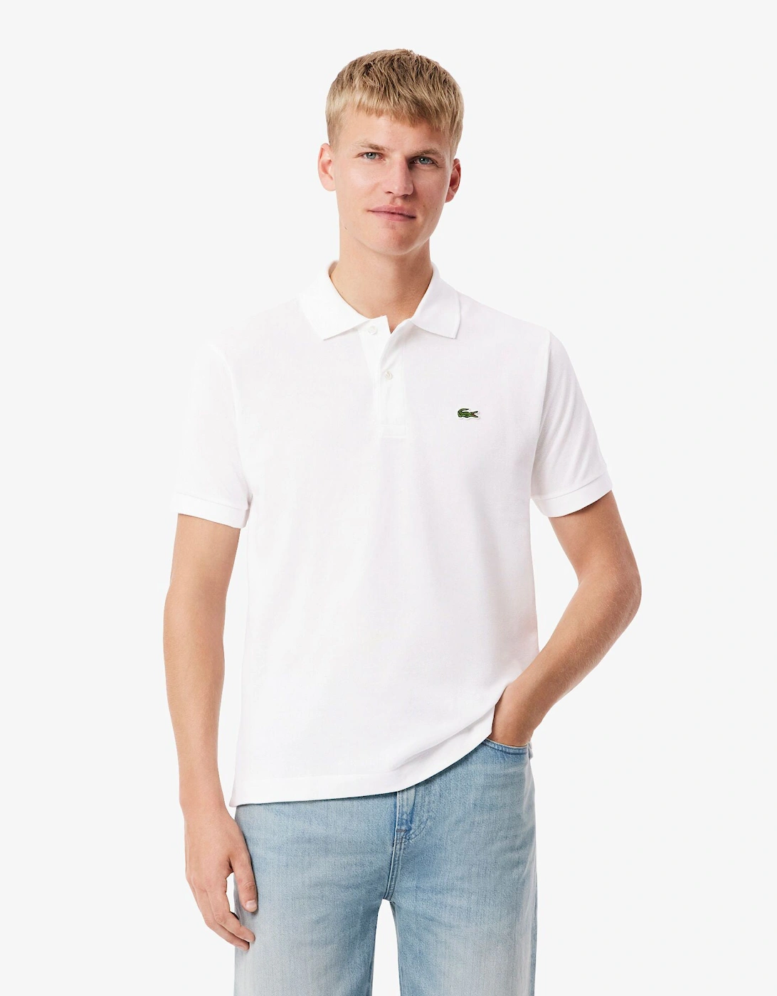 Lacoste Men's White Classic Fit L.12.12 Short Sleeve Polo Shirt - 001  44 Xxl