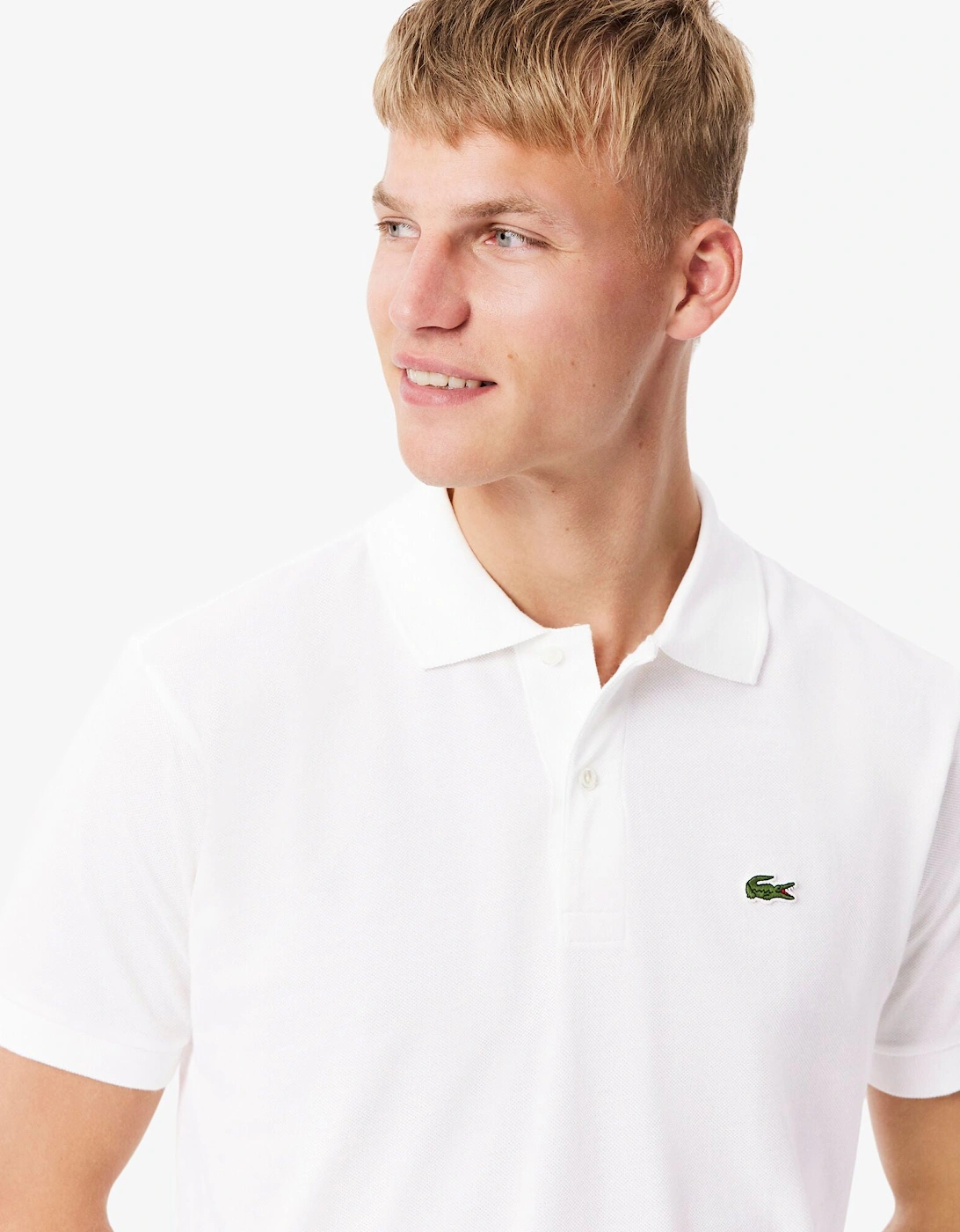 Classic Fit L.12.12 Mens Short Sleeve Polo Shirt - White 001