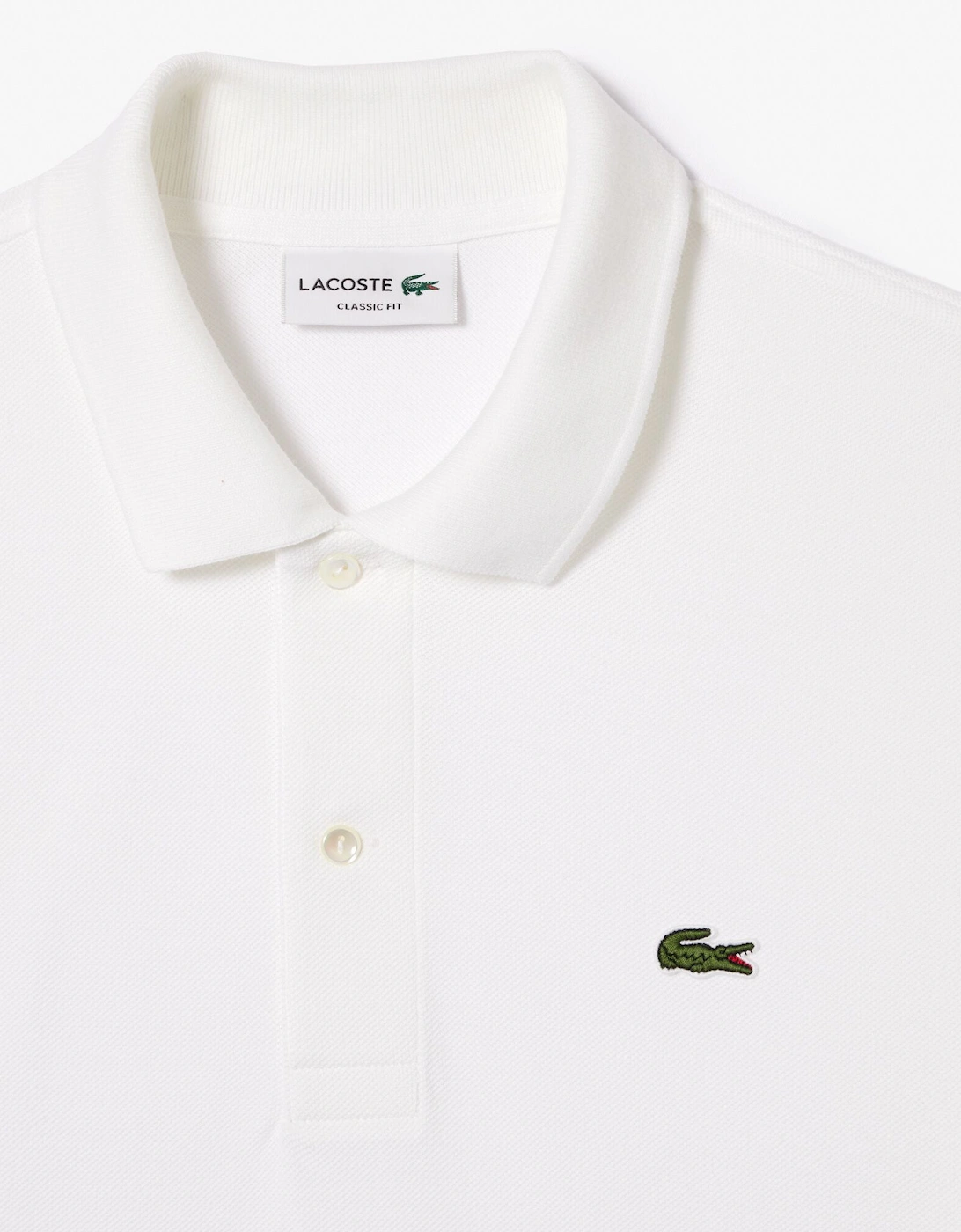 Classic Fit L.12.12 Mens Short Sleeve Polo Shirt - White 001