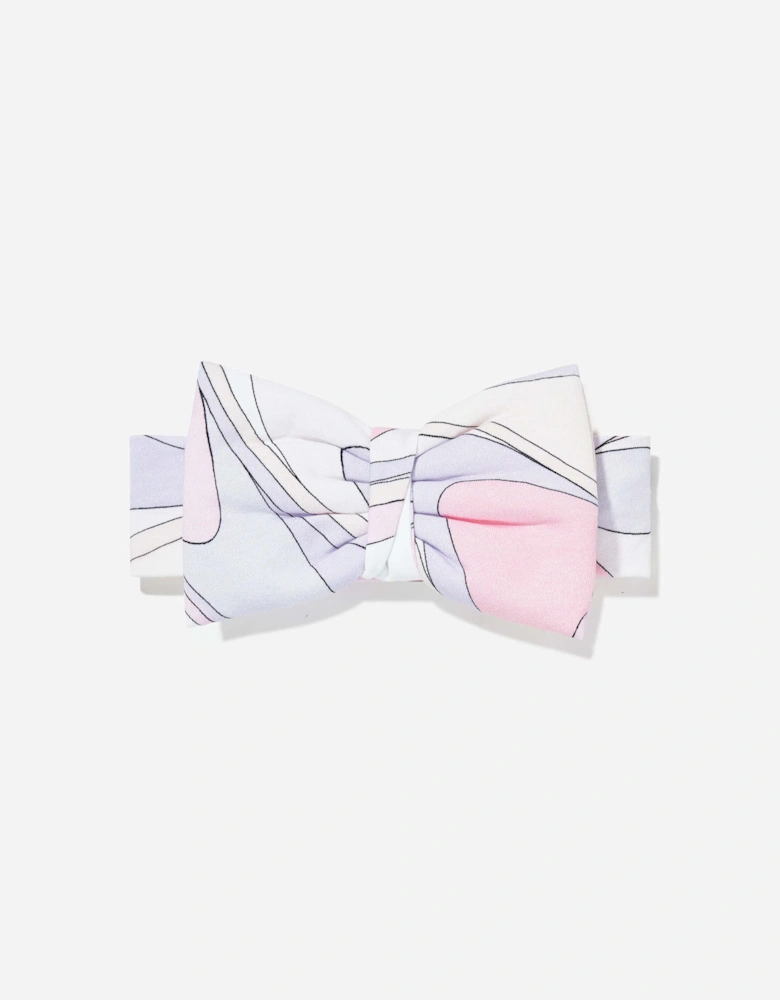 Baby Girls Iride Bow Headband in Pink