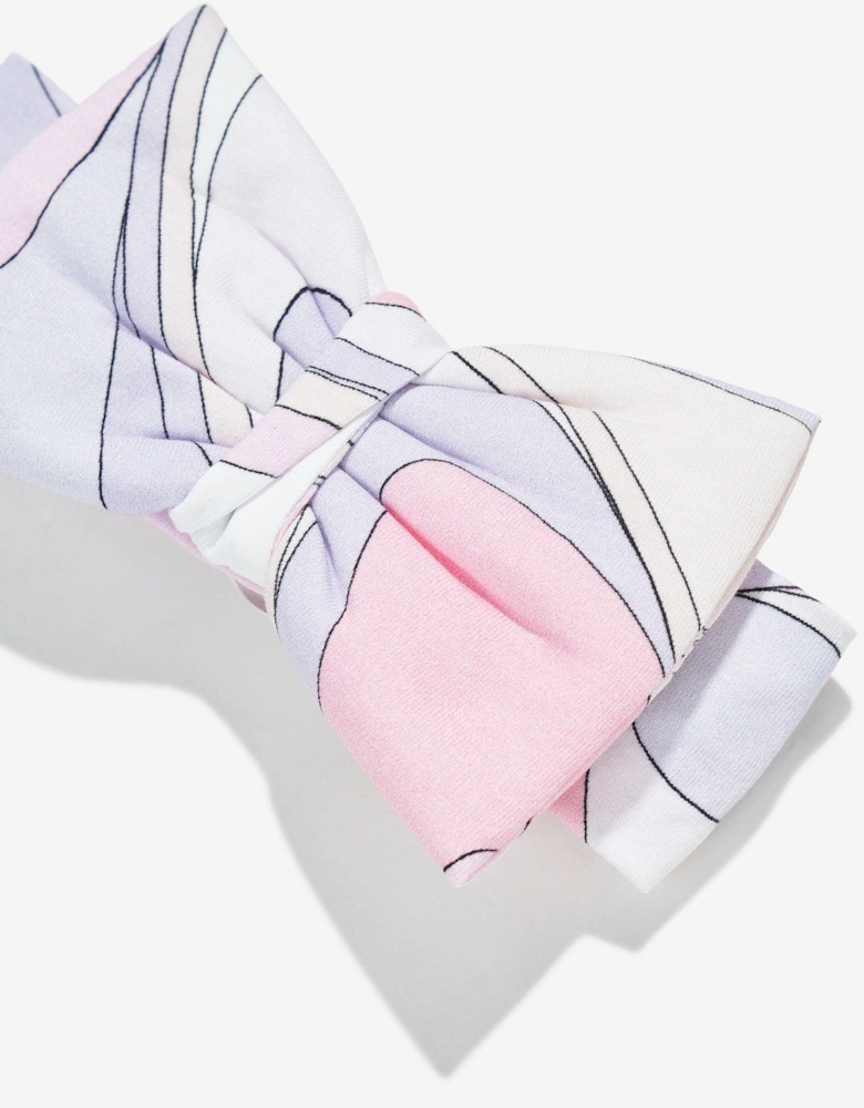 Baby Girls Iride Bow Headband in Pink